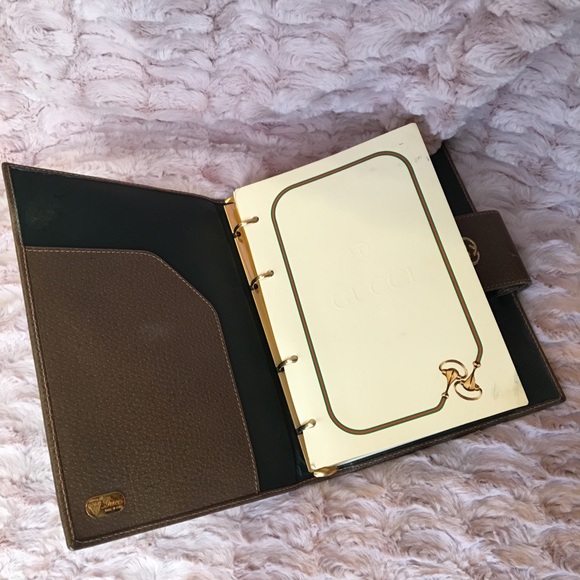 😊 Sold-Gorgeous Vintage Gucci Agenda Brown - Picture 4 of 8